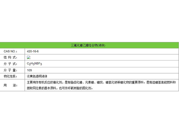 三氟化硼乙腈絡(luò)合物(液體)